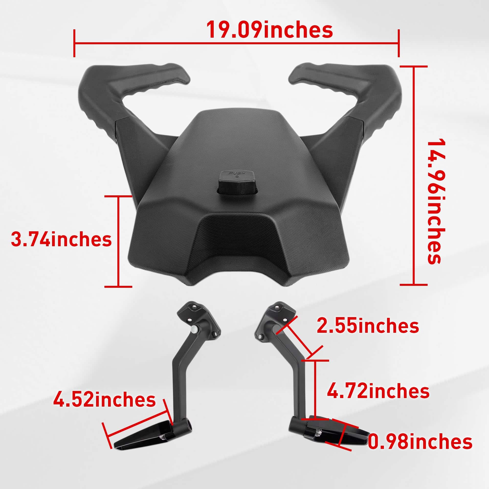 Asiento trasero para pasajero Hutexico con reposapiés - Imagen 7