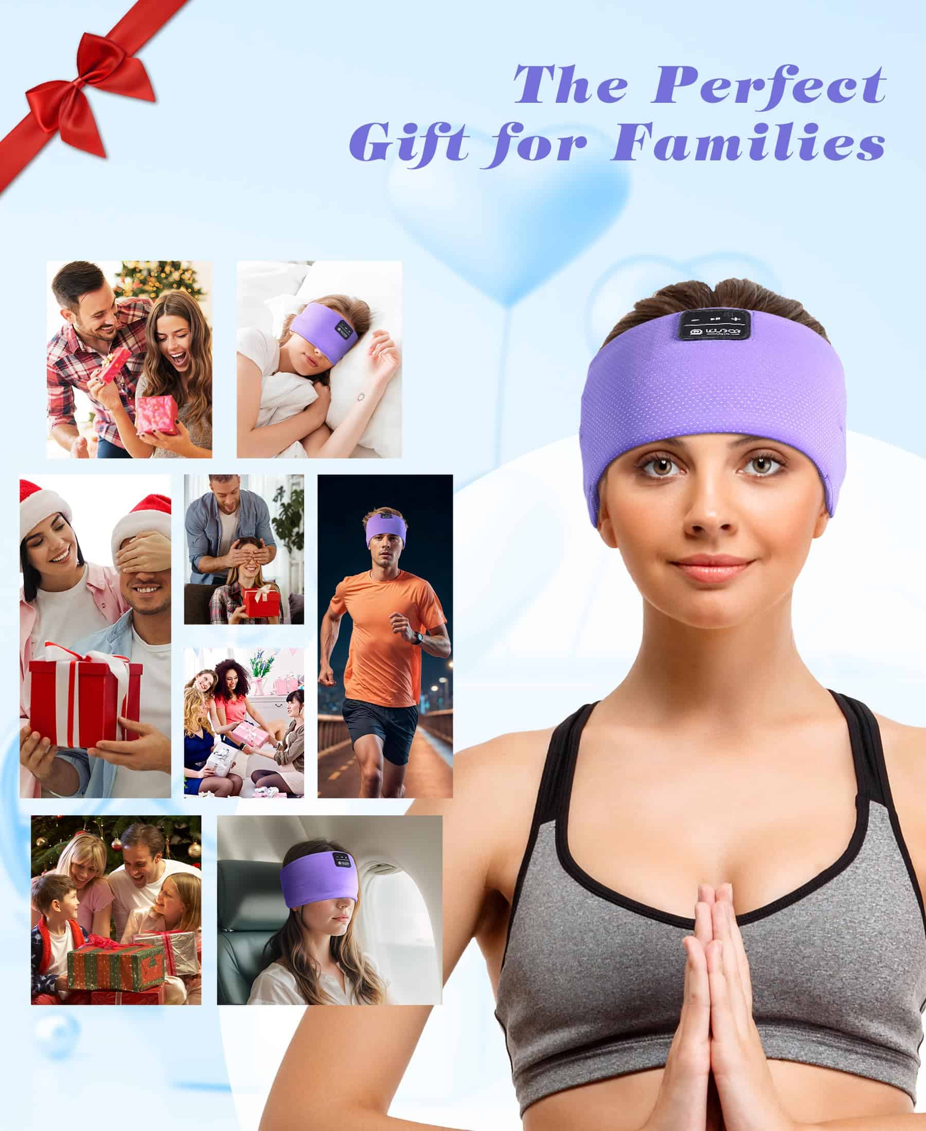 LOVE EYE Auriculares Inalámbricos Diadema para Dormir - Imagen 8