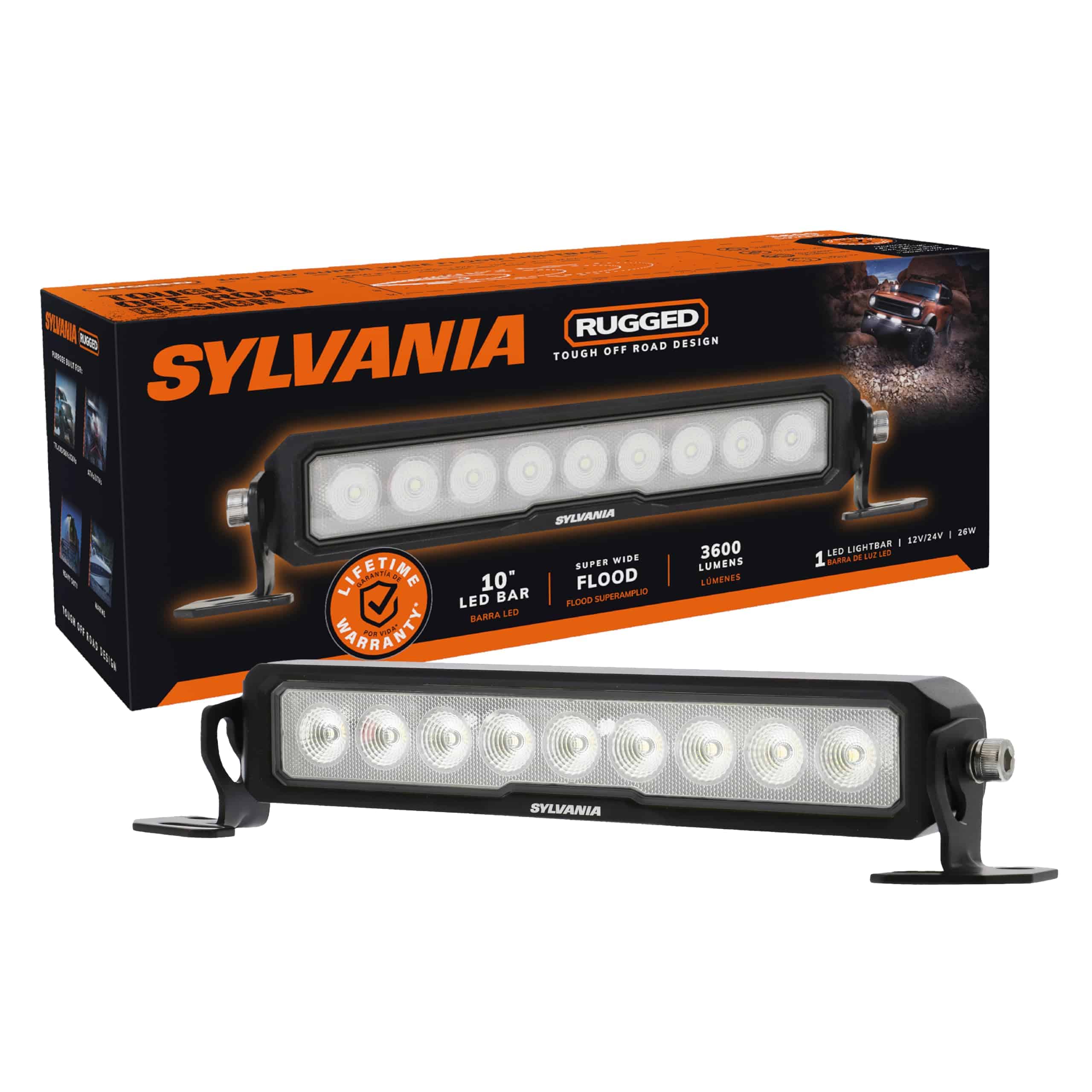 Barra de luz LED SYLVANIA Rugged de 10 pulgadas, Luz de