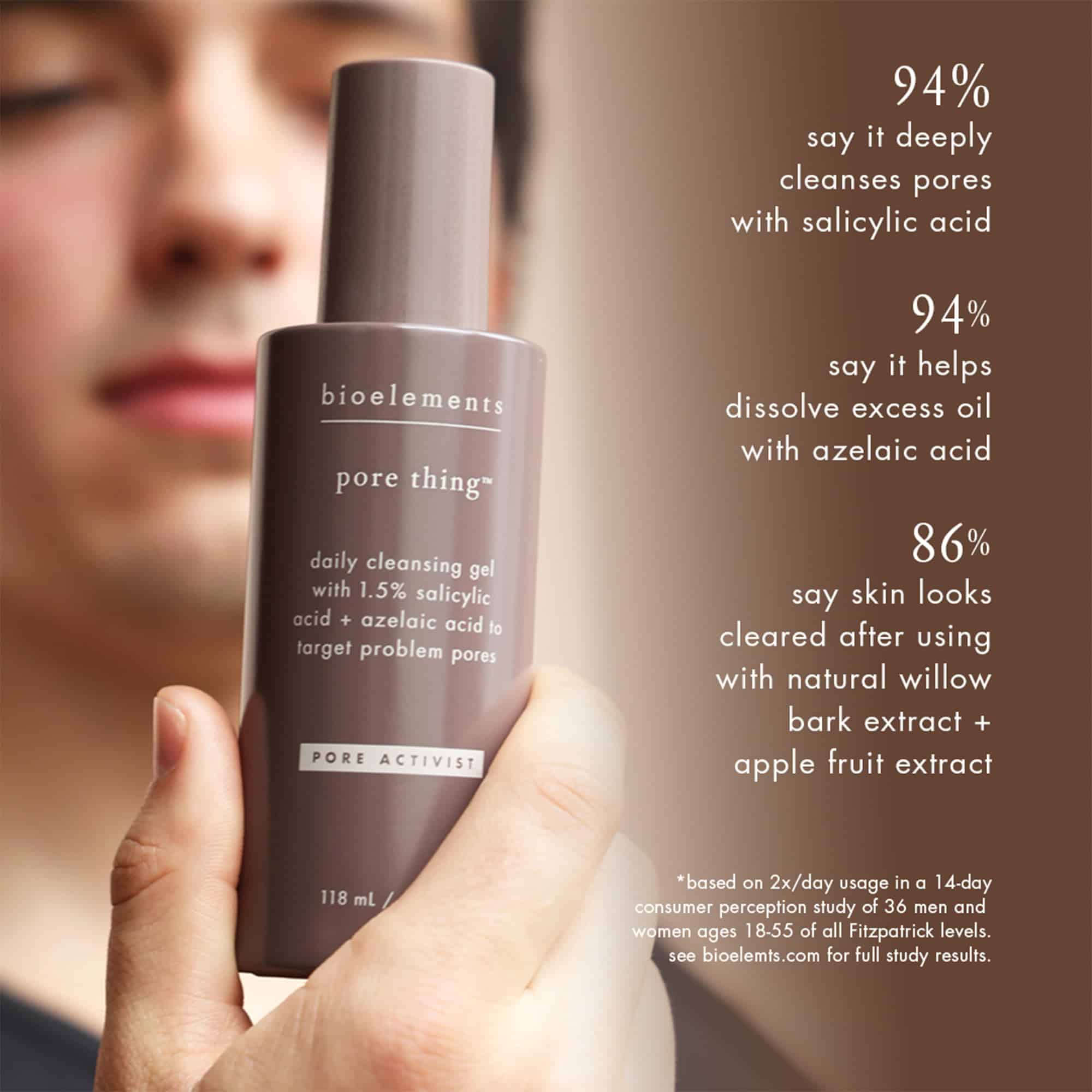 Bioelements Pore Thing - 4 fl oz - Gel limpiador diario con - Imagen 5