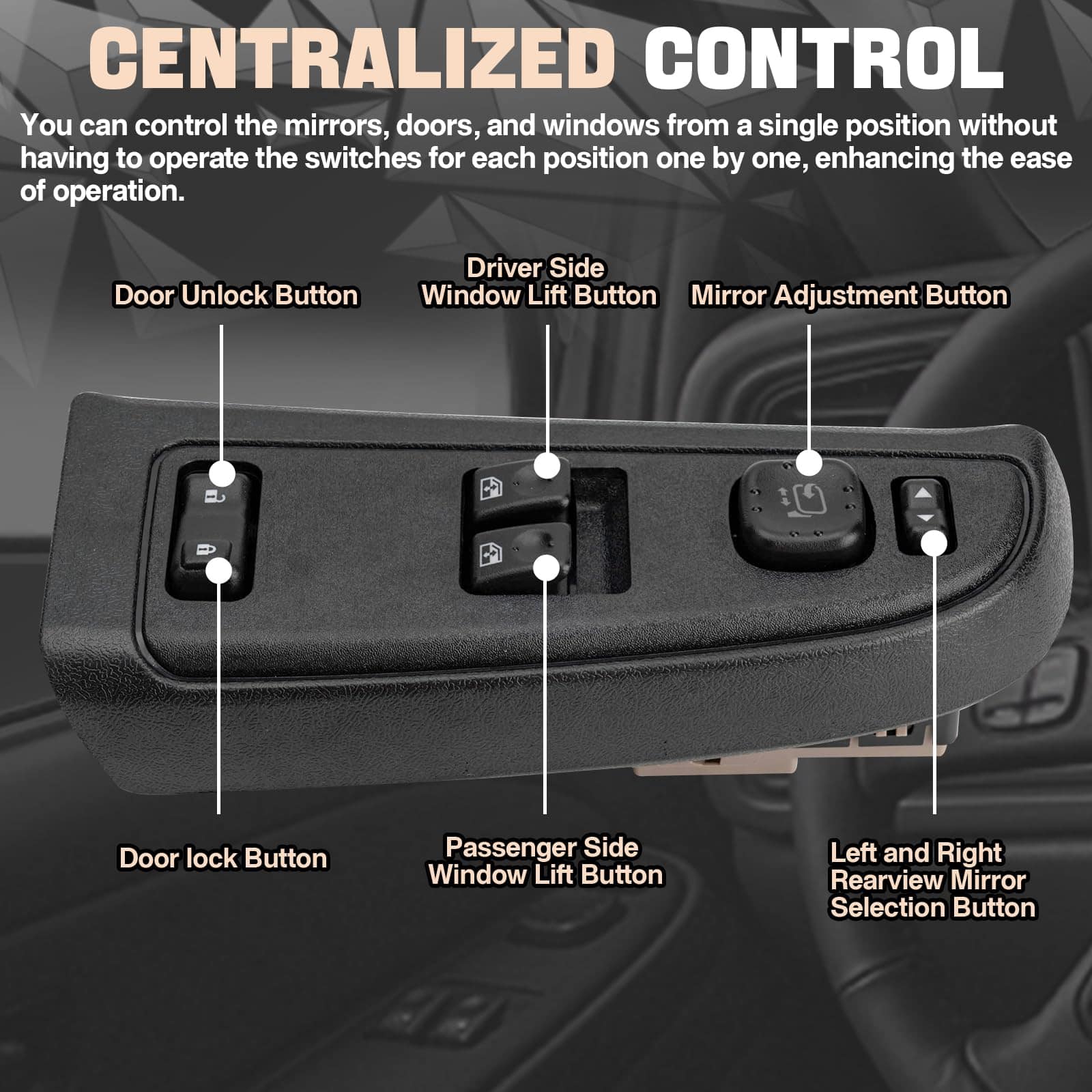 Cubierta de control de ventana eléctrica del maestro del - Imagen 4