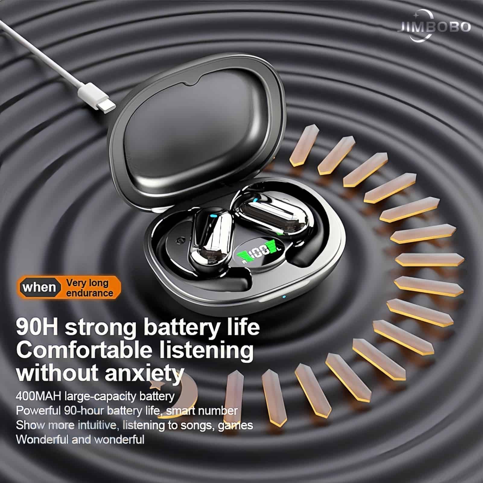 Audífono de Oreja Abierta JIMBOBO Bluetooth 5.4 Inalámbrico - Imagen 10