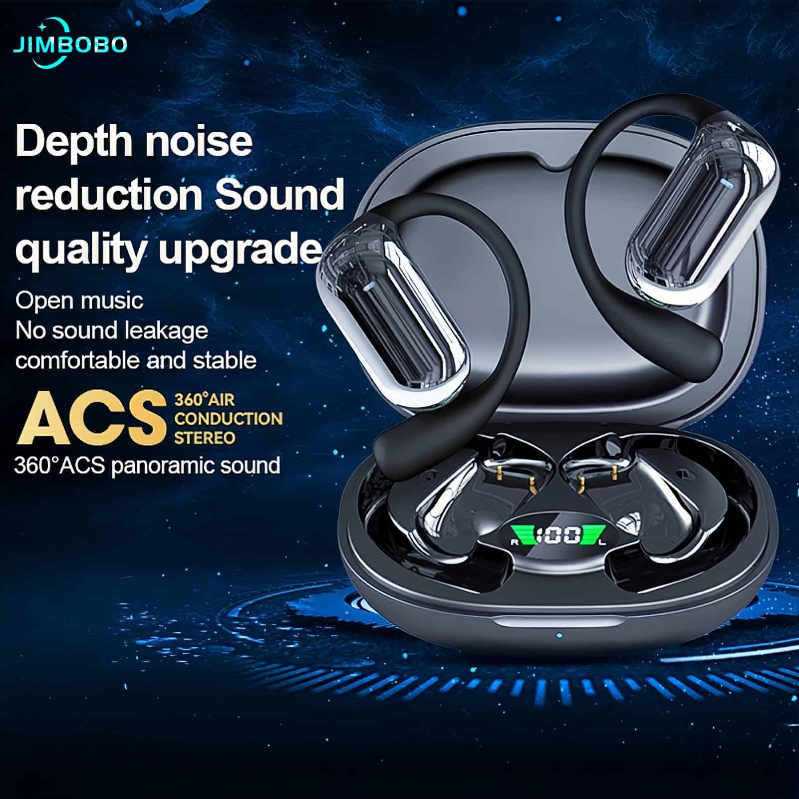 Audífono de Oreja Abierta JIMBOBO Bluetooth 5.4 Inalámbrico - Imagen 3
