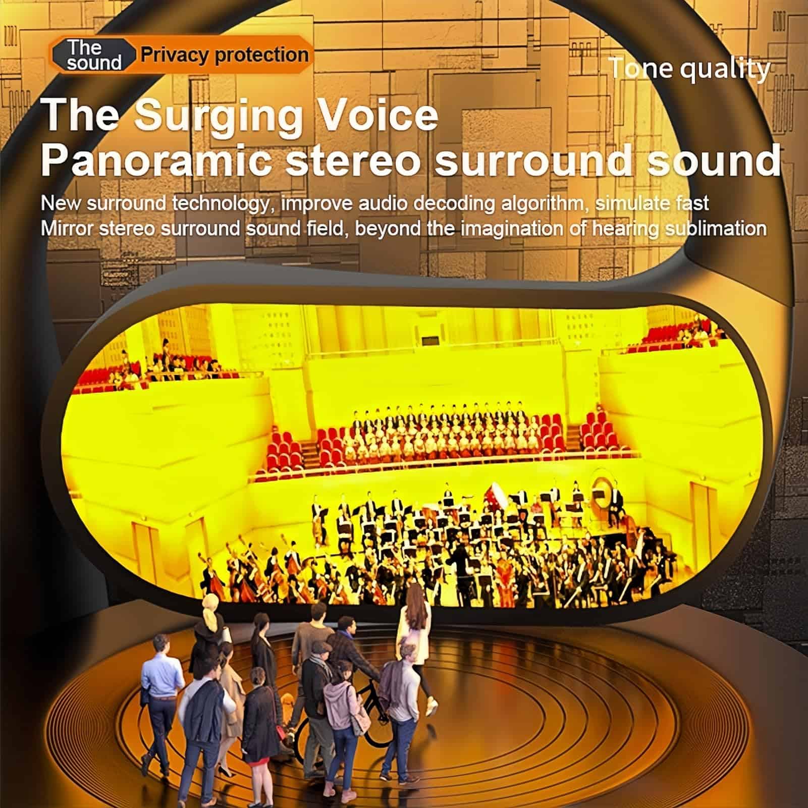 Audífono de Oreja Abierta JIMBOBO Bluetooth 5.4 Inalámbrico - Imagen 9