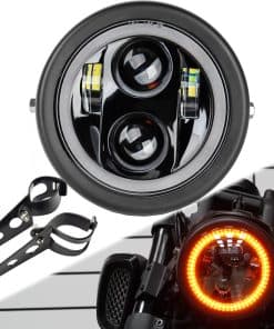 SINLIRU Faro LED para Motocicleta de 5.75 pulgadas con Halo