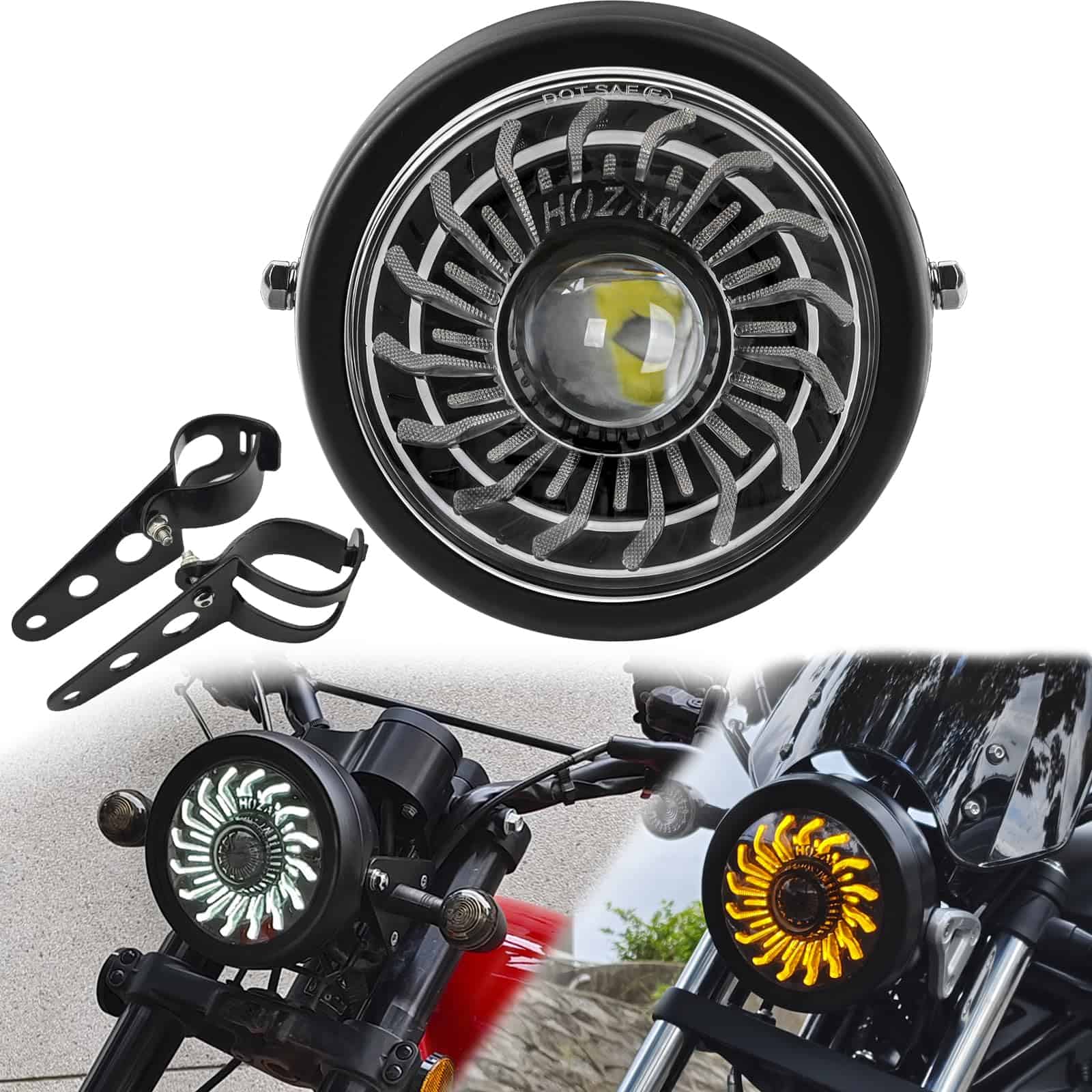 Faro Delantero LED para motocicleta SINLIRU 5.75 pulgadas