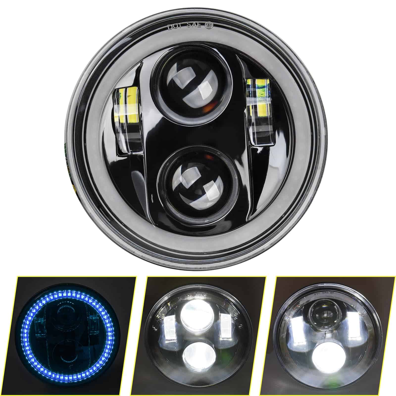 SINLIRU Faro Delantero LED para Motocicleta de 5.75