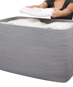 Canasta de Almacenamiento de Cuerda de algodón OIAHOMY 118L