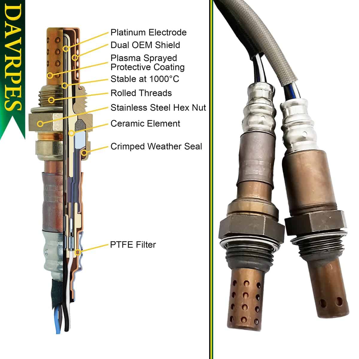 DAVRPES 2Pcs 234-9033 234-4165 Arriba Abajo Sensor de - Imagen 5