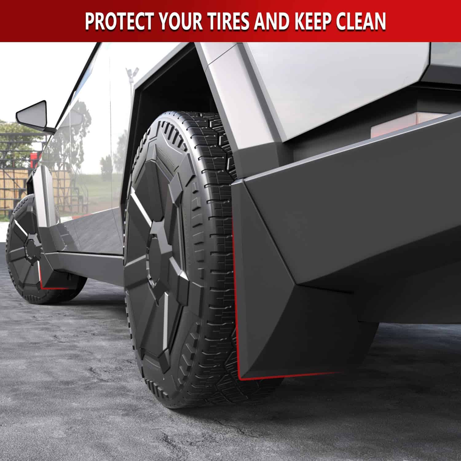 Guardabarros Xipoo compatible con Tesla Cybertruck 2023 - Imagen 5