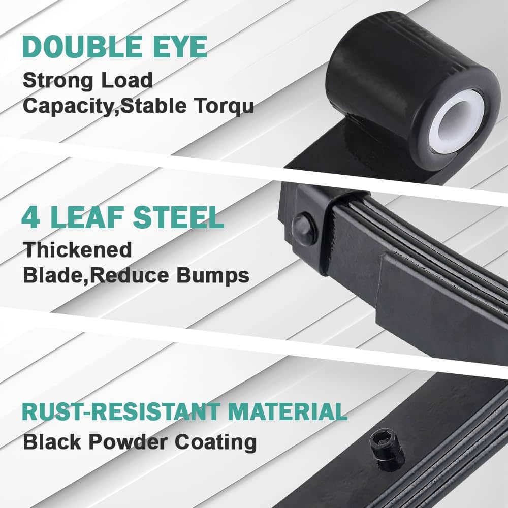 Muelles de hoja de remolque JADODE 4 hojas Doble ojo 3,500 - Imagen 4