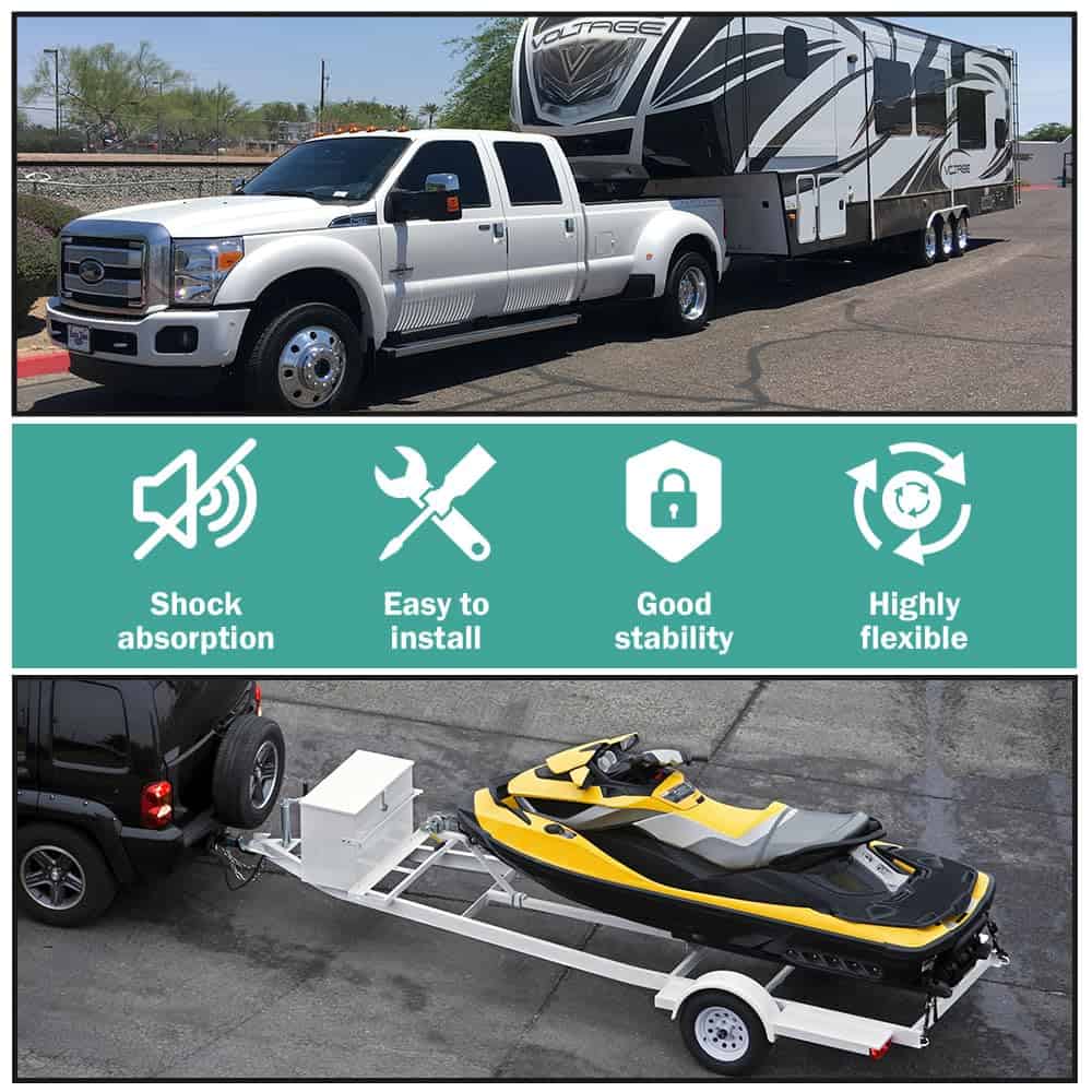 Muelles de hoja de remolque JADODE 4 hojas Doble ojo 3,500 - Imagen 7