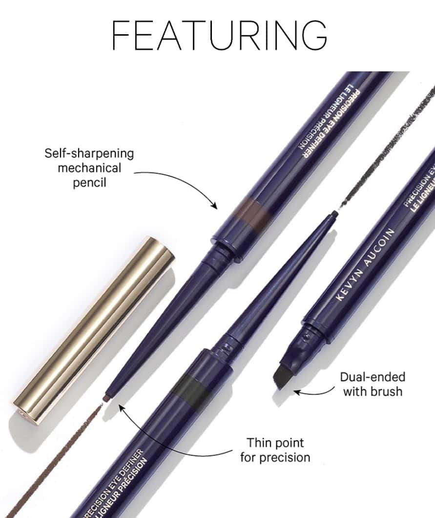 Kevyn Aucoin Precision Eye Definer + pincel, color negro - Imagen 5