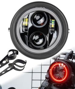 Faros Delanteros de Motocicleta LED Negro 5.75 pulgadas con