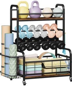 Rack de Pesas Homeiju, Soporte para Pesas en Casa,