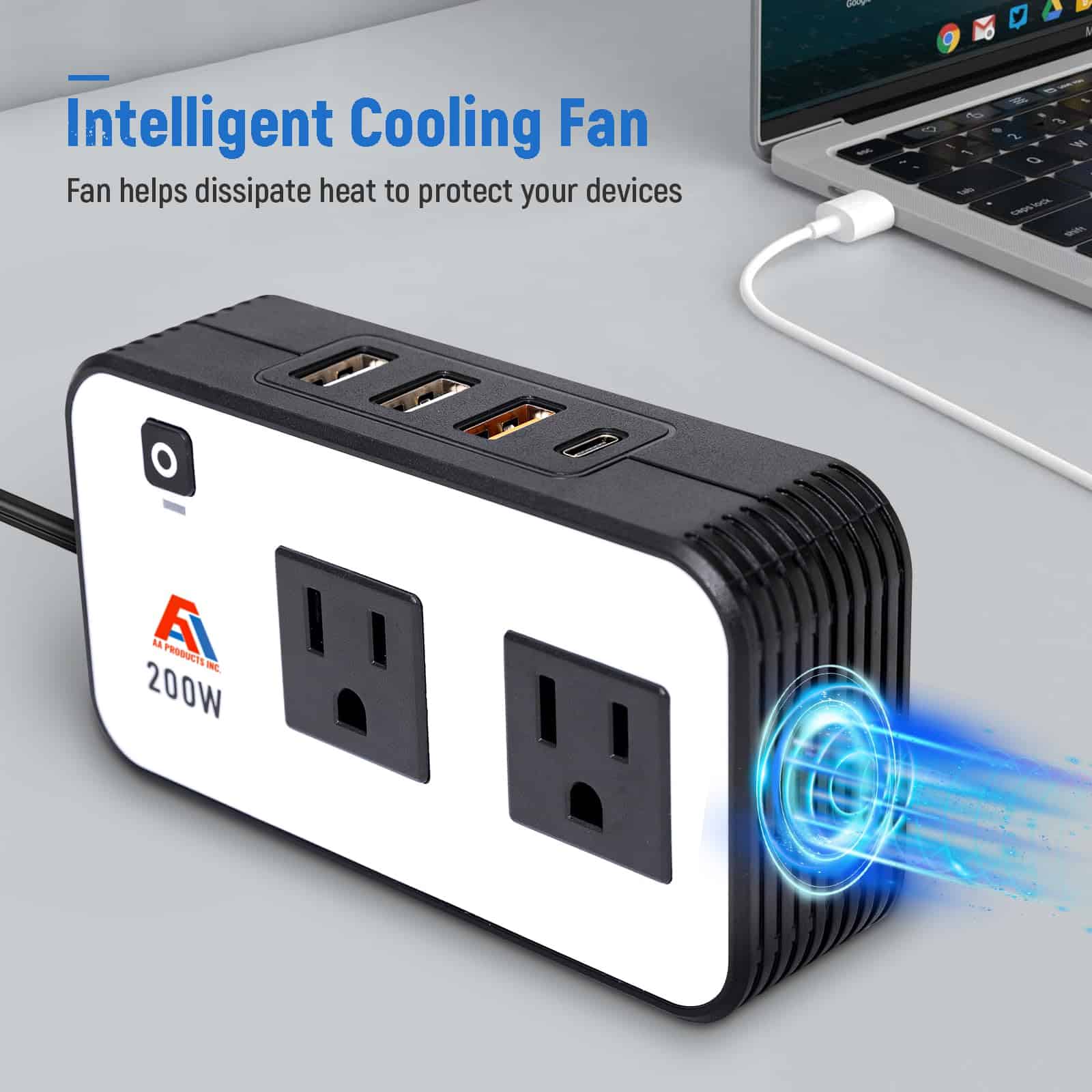 Inversor de corriente AA Products P-SH-Power 12V DC a 110V - Imagen 6