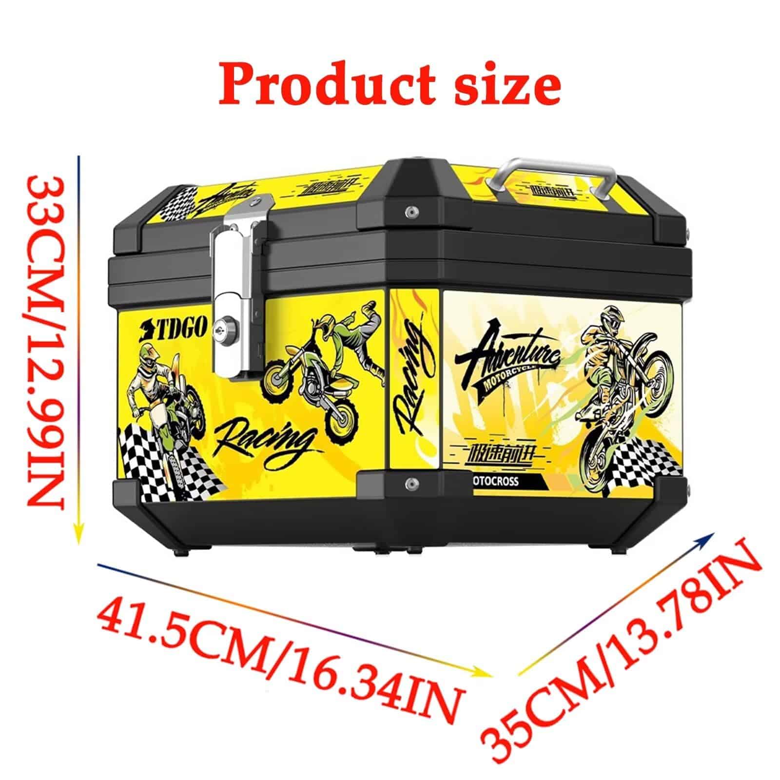 Maleta Maletero para Motocicleta Xinpinzhou 45L, Caja de - Imagen 3