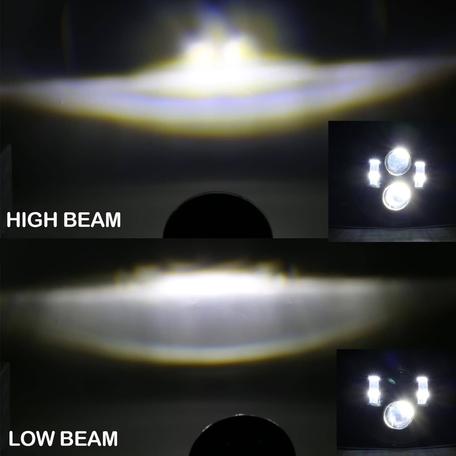 SINLIRU Faro LED de 5.75 pulgadas con Cubierta Cromada para - Imagen 5