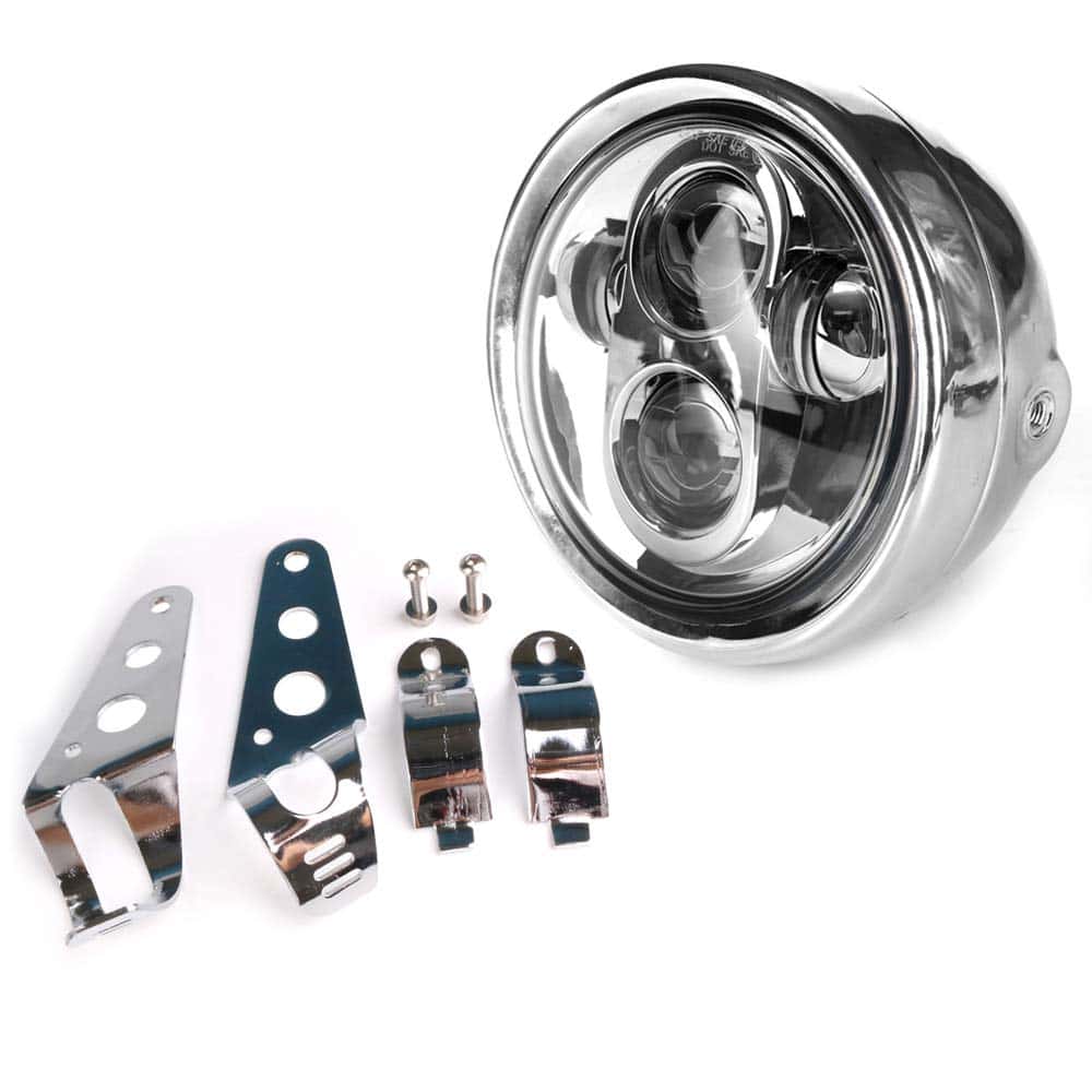 SINLIRU Faro LED de 5.75 pulgadas con Cubierta Cromada para - Imagen 6