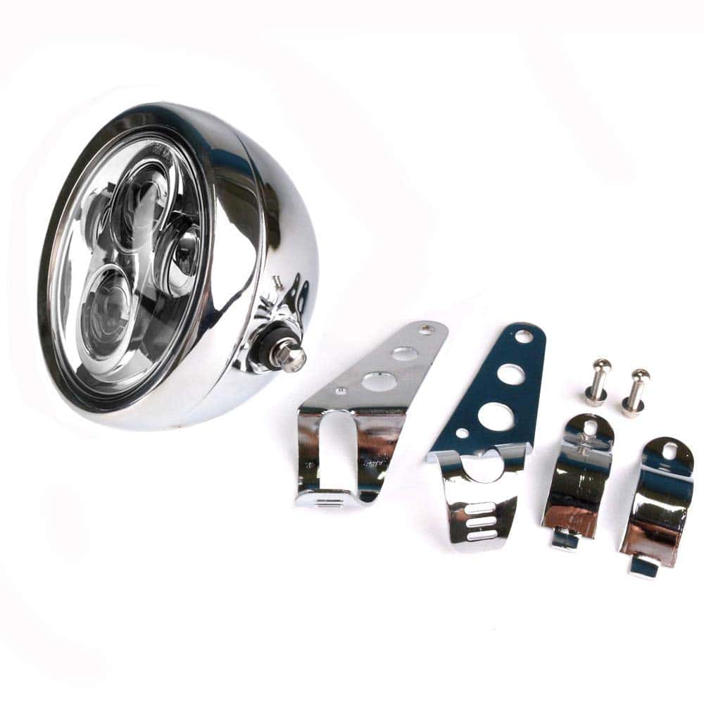 SINLIRU Faro LED de 5.75 pulgadas con Cubierta Cromada para - Imagen 10