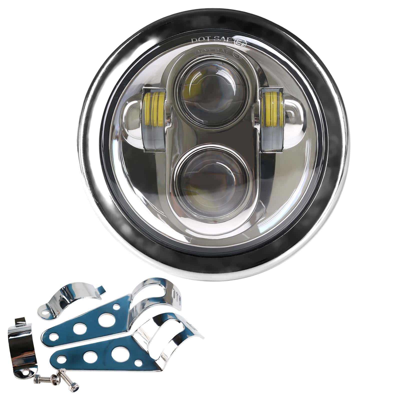 SINLIRU Faro LED de 5.75 pulgadas con Cubierta Cromada para - Imagen 9