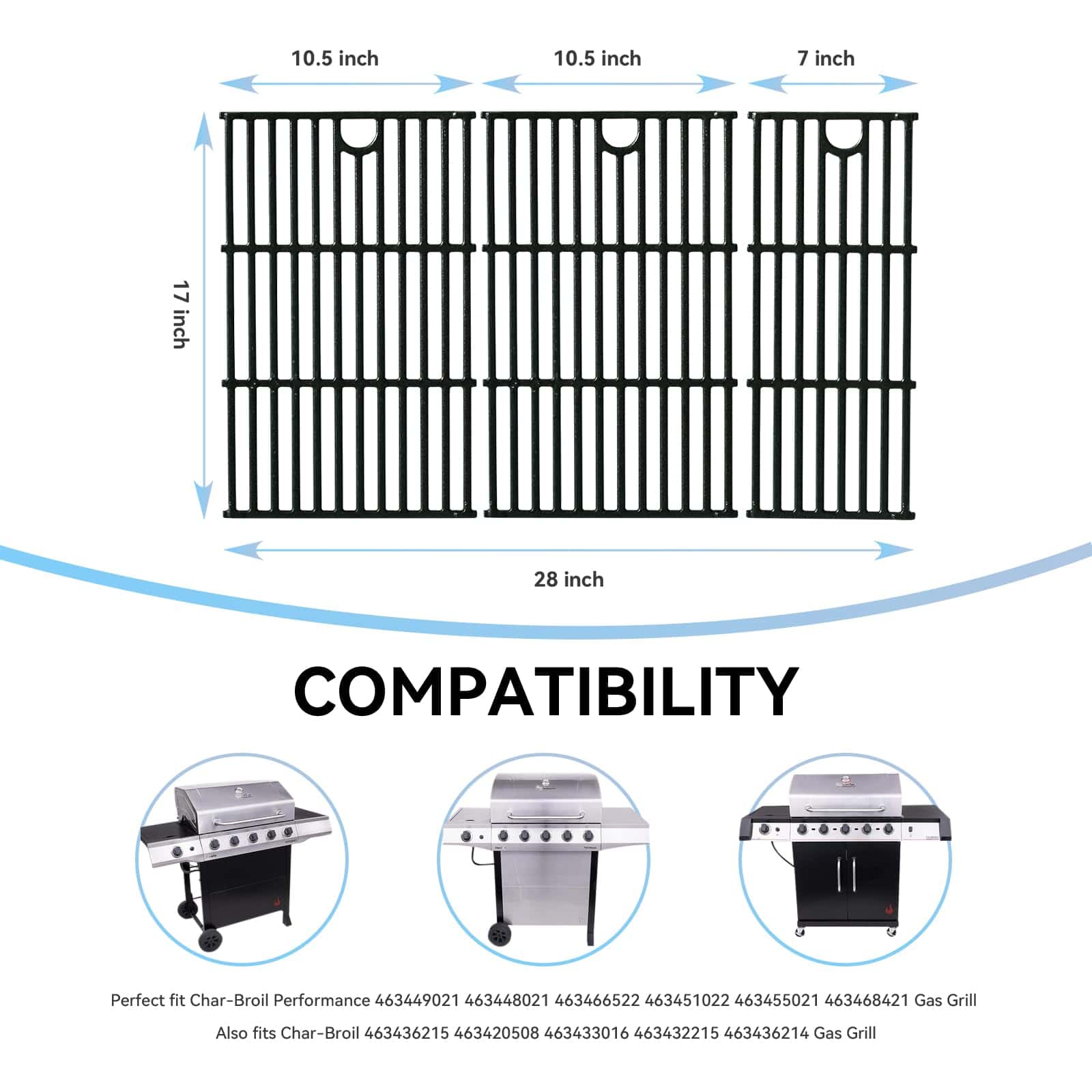 Parrillas FORYEYC de 17" para Charbroil Performance 5 - Imagen 3