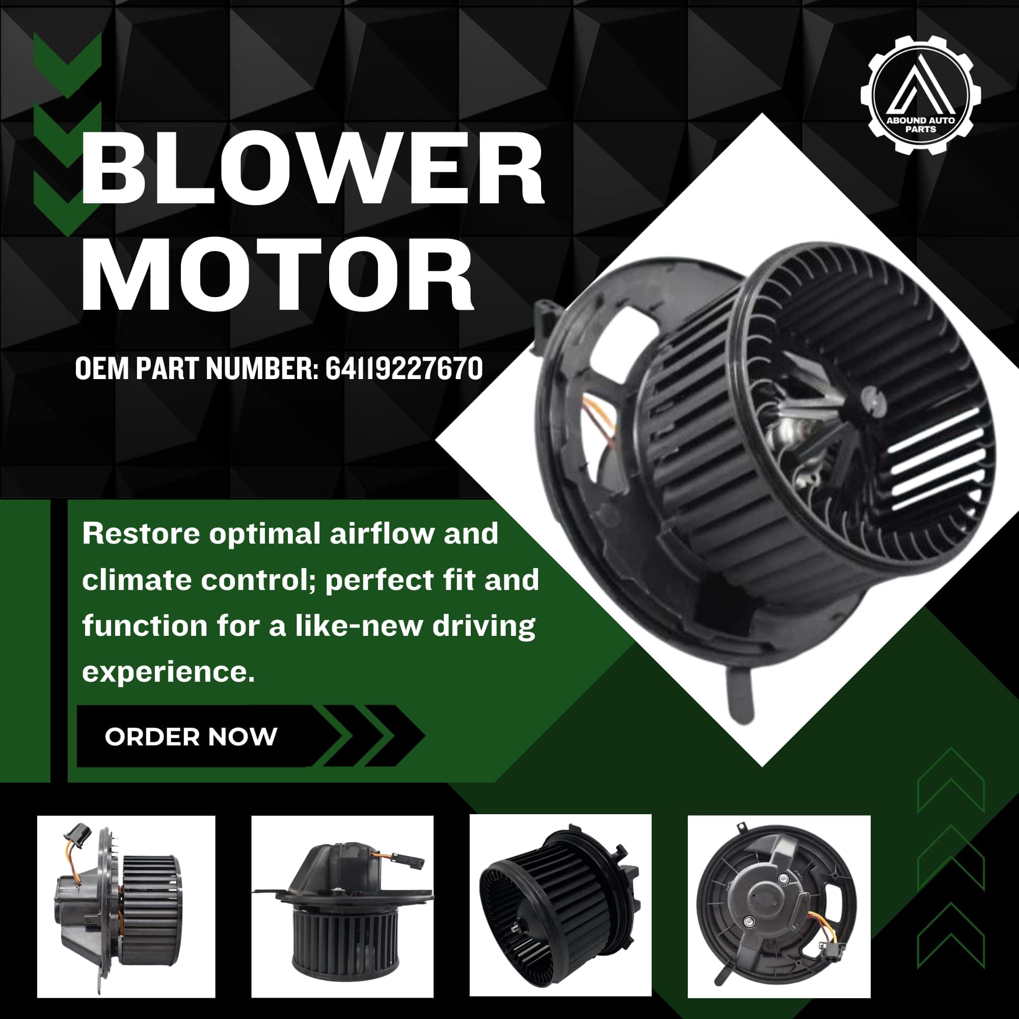 Abound Auto Parts 64119227670 Ensamblaje de Motor Soplador - Imagen 3