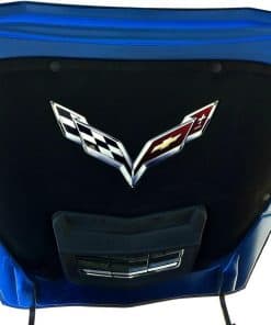 Emblema metálico de capó con bandera cruzada de Corvette C7