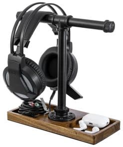 Soporte de Diademas de Madera de Acacia Sólida Premium y