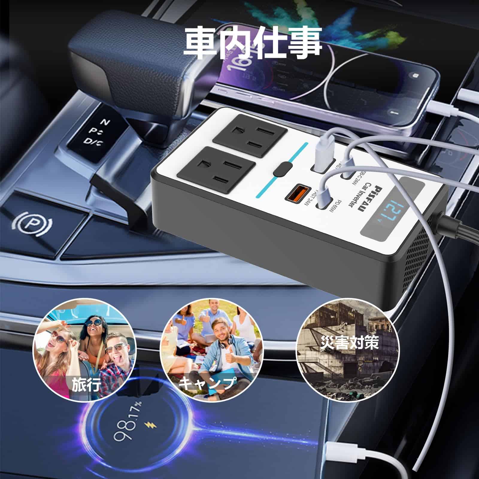 Inversor de corriente para automóvil de 200W -e voltaje - Imagen 8