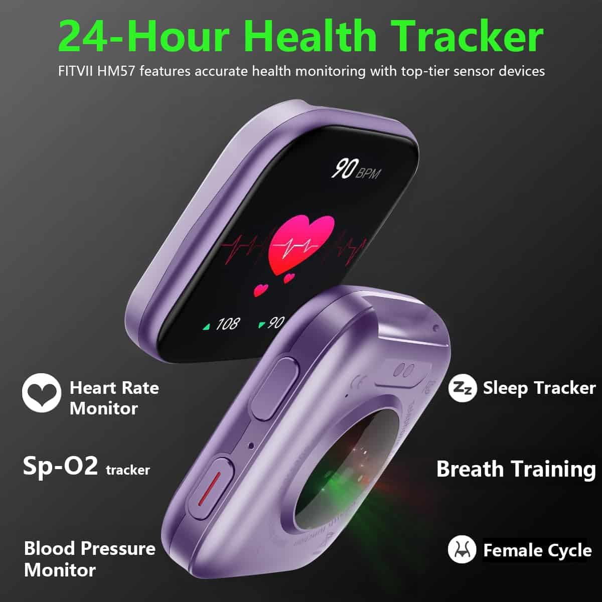 FITVII Health & Fitness Tracker 2024 (Responder/Llamar), - Imagen 4