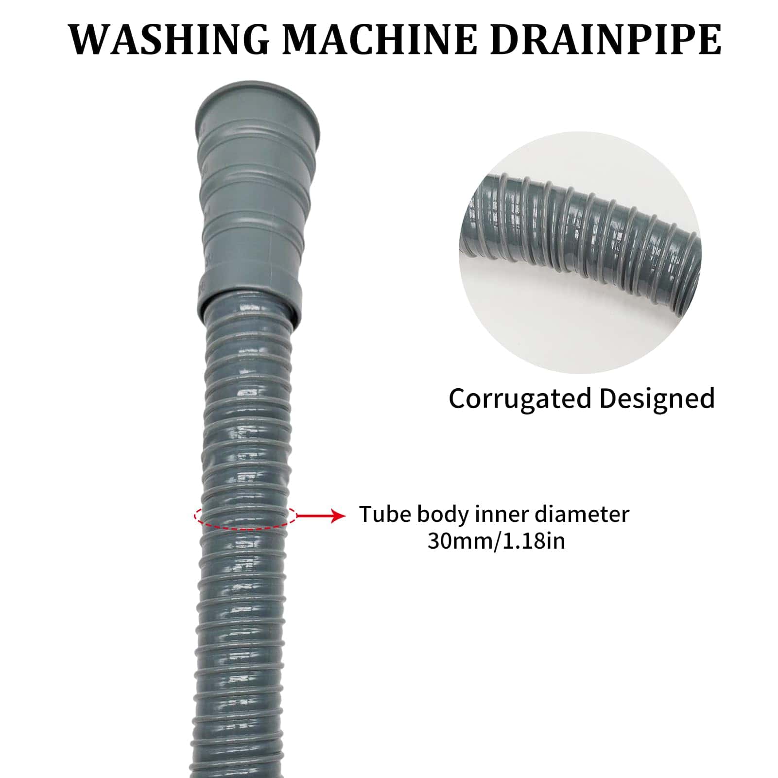 Manguera de Desagüe NANSHINE de 8 pies, Extensión Flexible - Imagen 4