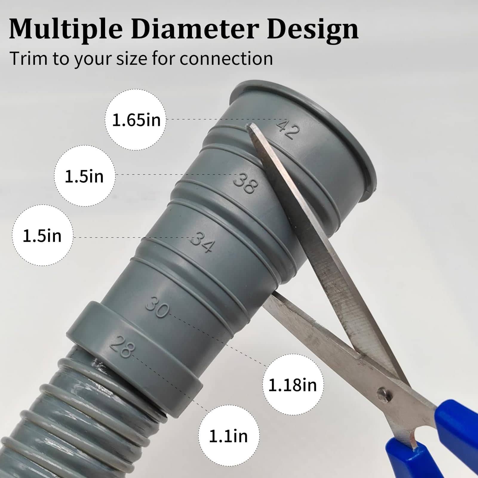 Manguera de Desagüe NANSHINE de 8 pies, Extensión Flexible - Imagen 3