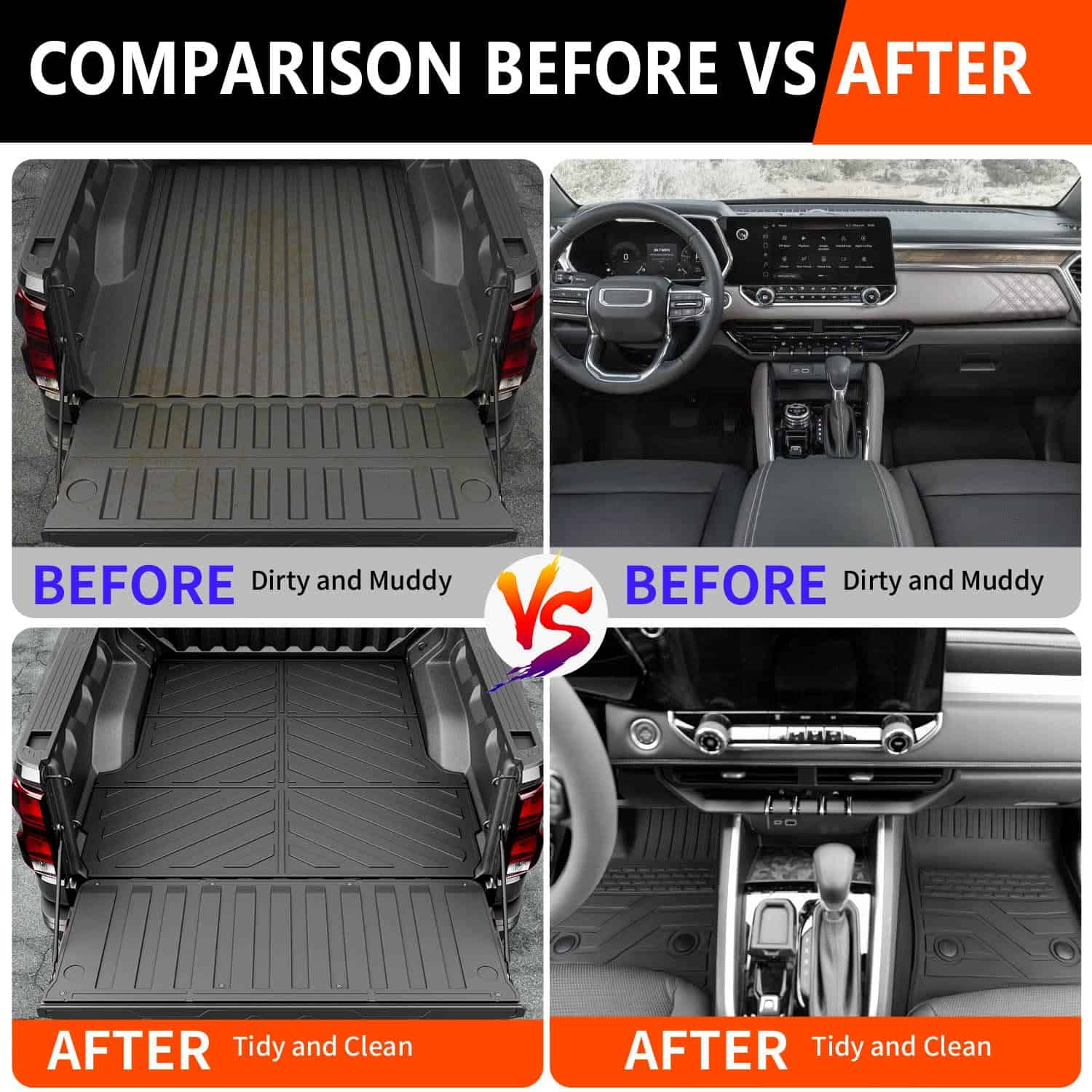 Tapete de suelo compatible con Chevy Colorado 2023 2024 - Imagen 3