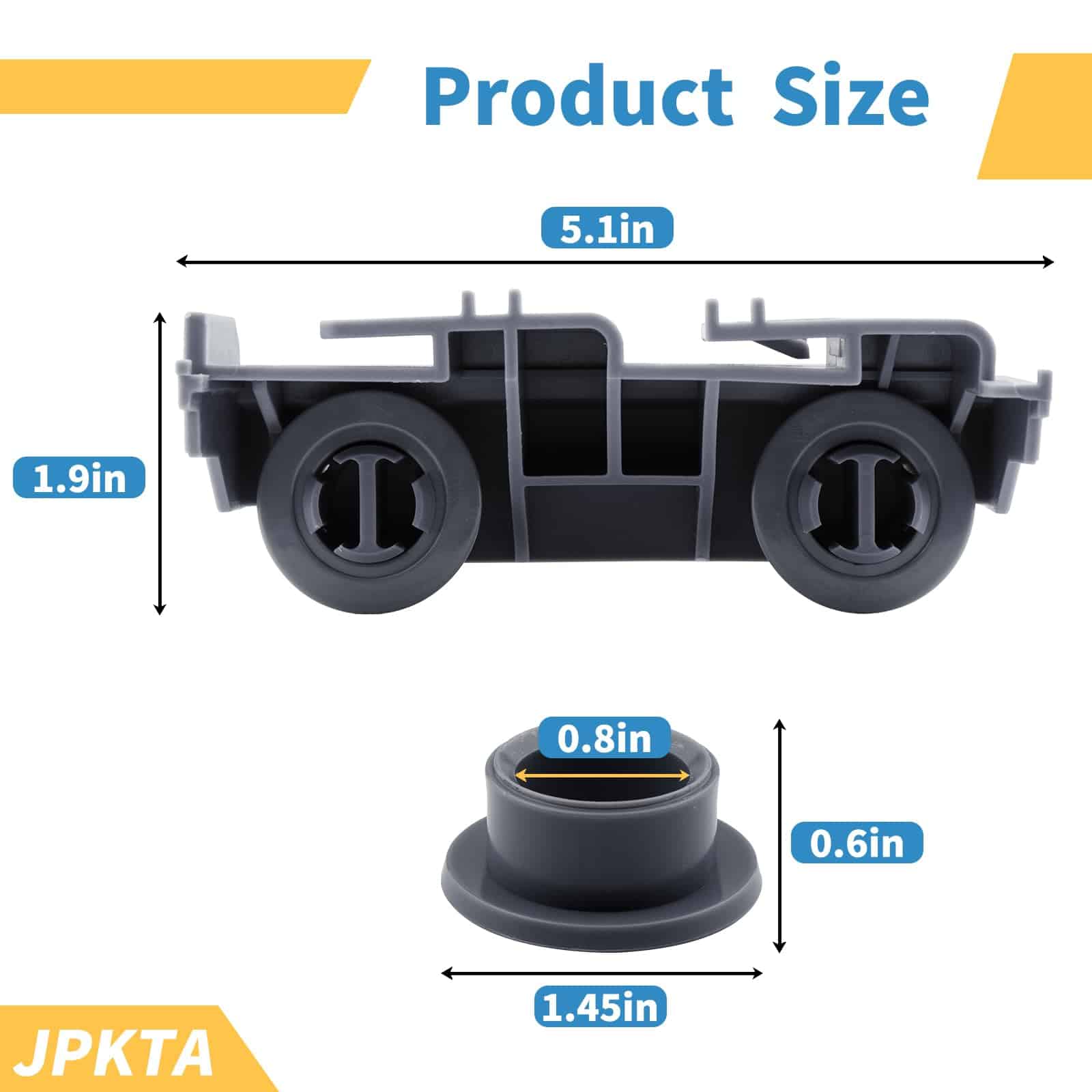 Kit de Ruedas y Portador de Repuesto para Canasta Inferior - Imagen 3