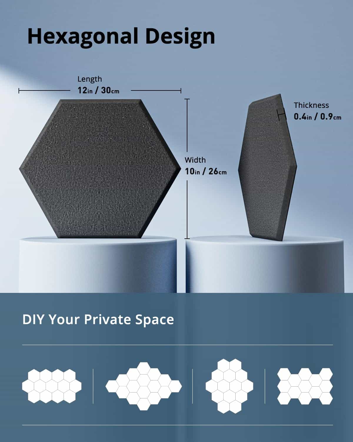 Paneles Acústicos Hexagonales, Paneles Absorbentes de - Imagen 8