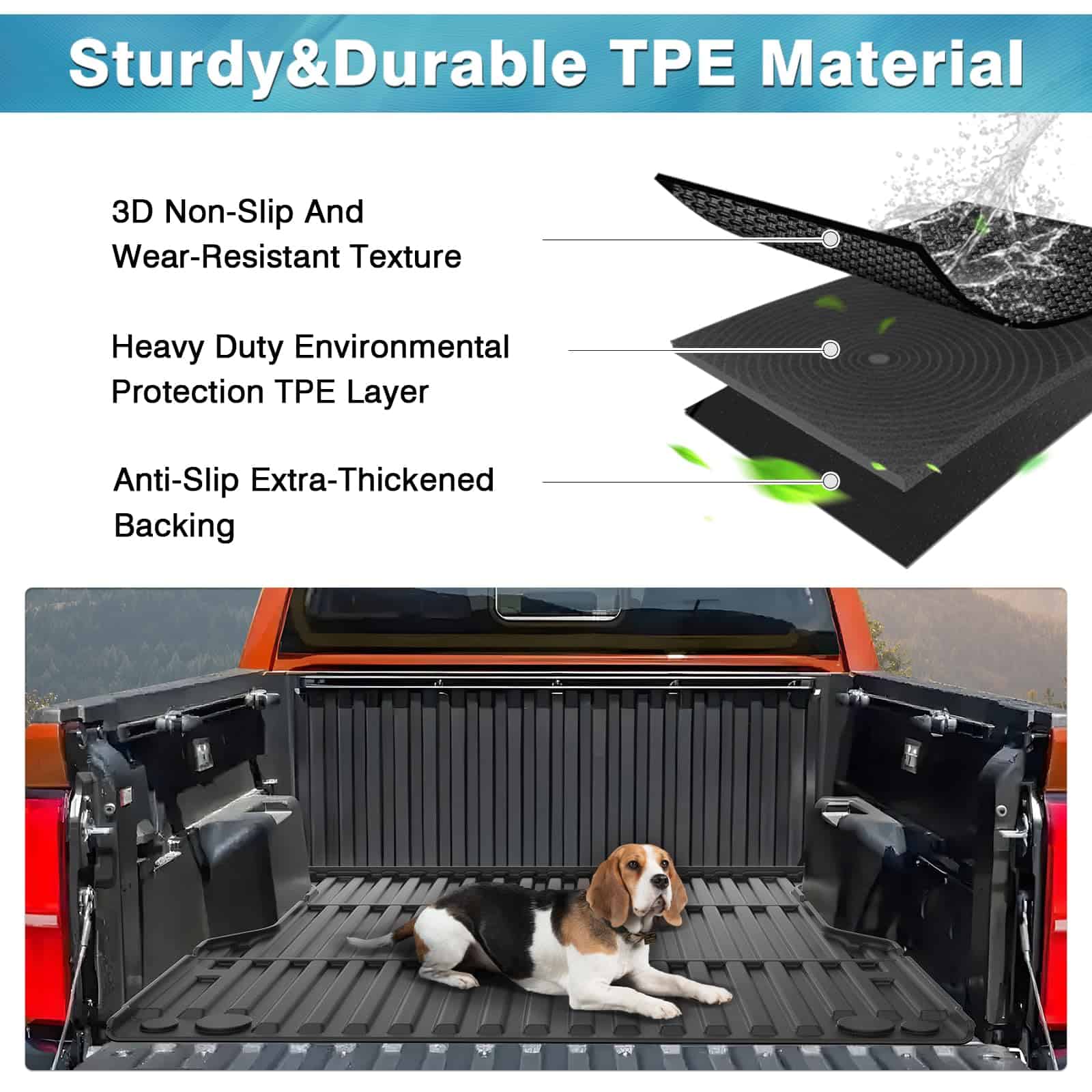 Tapete de cama para camioneta Mixsuper para Toyota Tacoma - Imagen 5