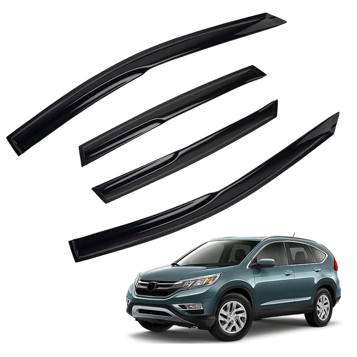 MXSAG 4pcs Juego de deflectores de ventana estilo JDM 3D