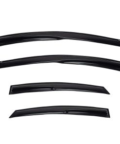 4pcs Juego de Viseras de Ventana Estilo JDM 3D Ondulado MU