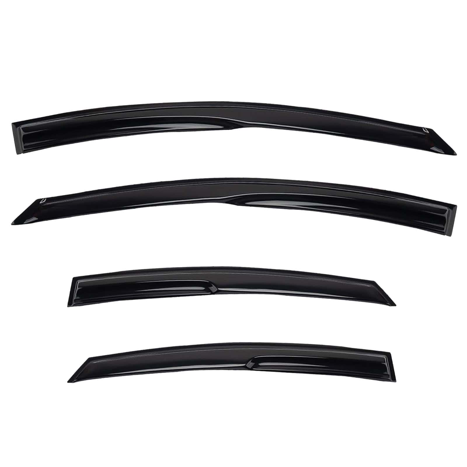 4pcs Juego de Viseras de Ventana Estilo JDM 3D Ondulado MU