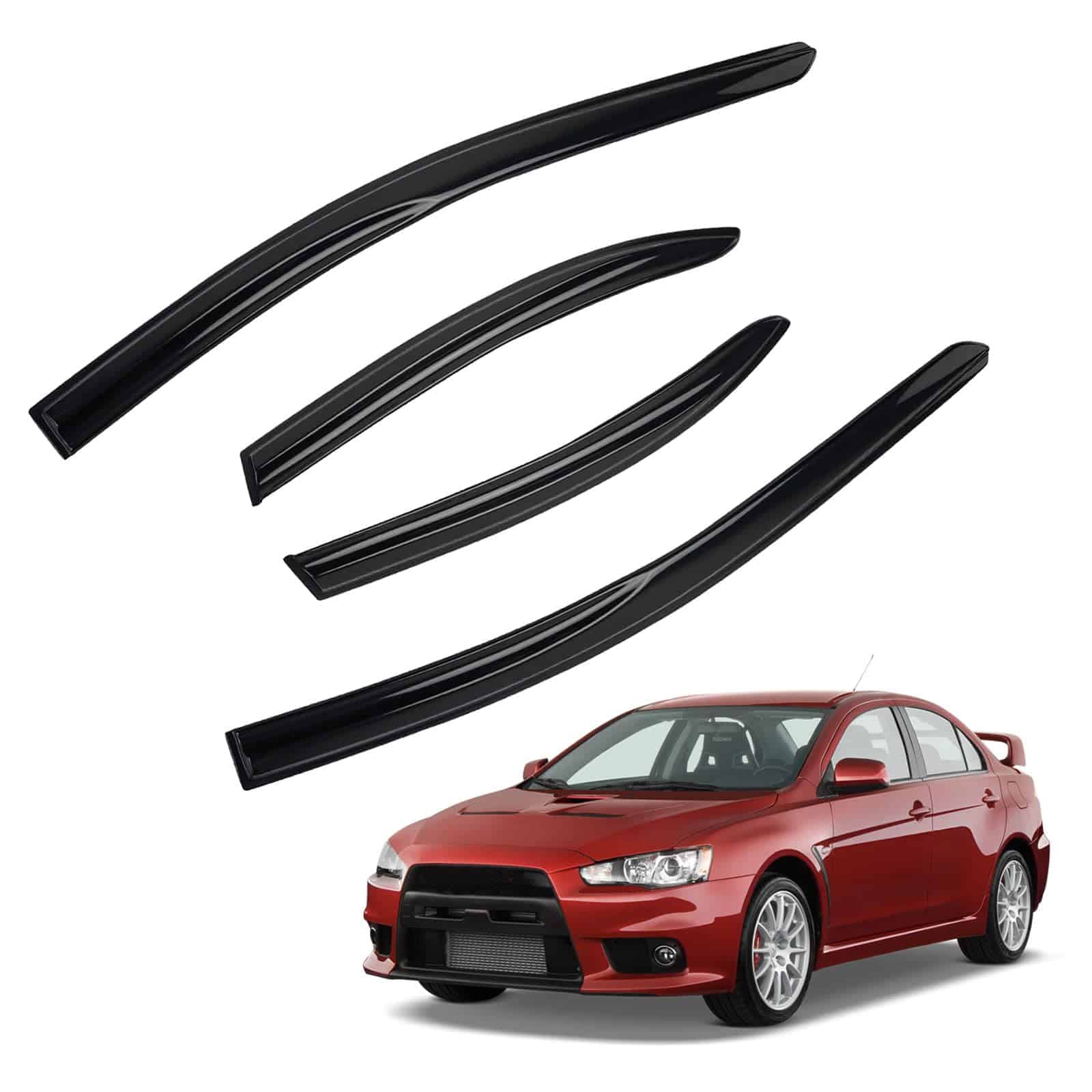 Juego de 4 piezas de Viseras de Ventana 3D Estilo MU JDM