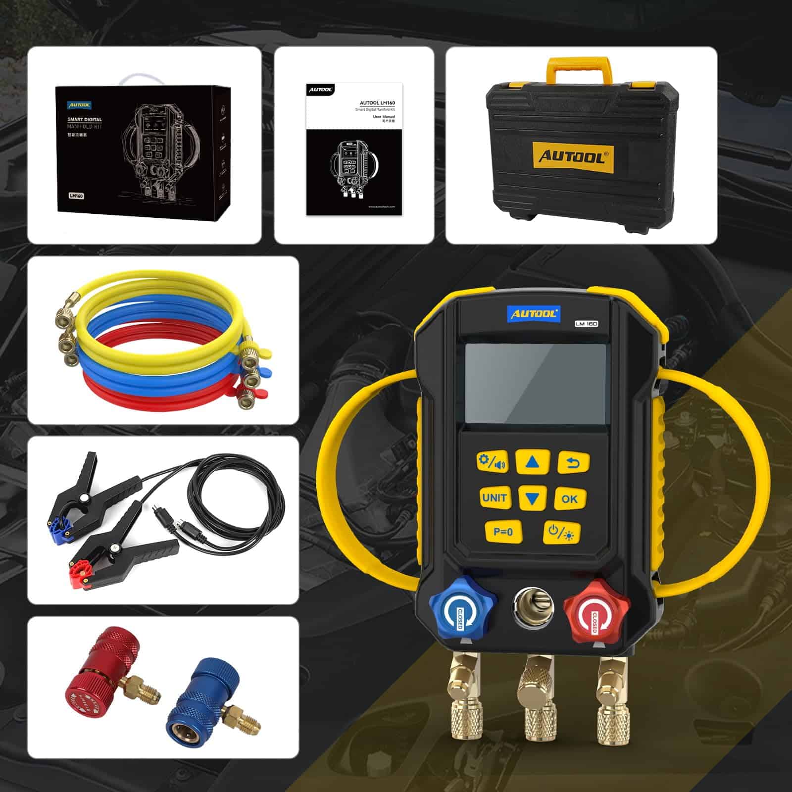 Conjunto de Manómetros de AC AUTOOL, Incl. 2X Termómetro de - Imagen 8