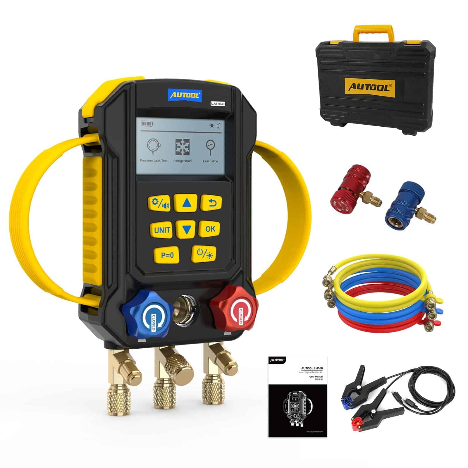 Conjunto de Manómetros de AC AUTOOL, Incl. 2X Termómetro de