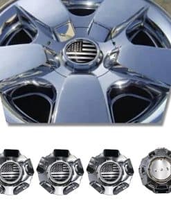 4PCS 185mm Tapacubos de Rueda Cromado de Plástico con