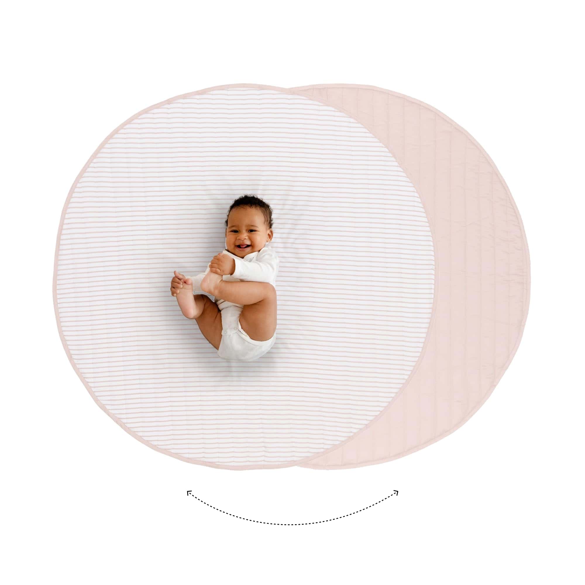 Tapete de juego de lujo reversible acolchado de algodón