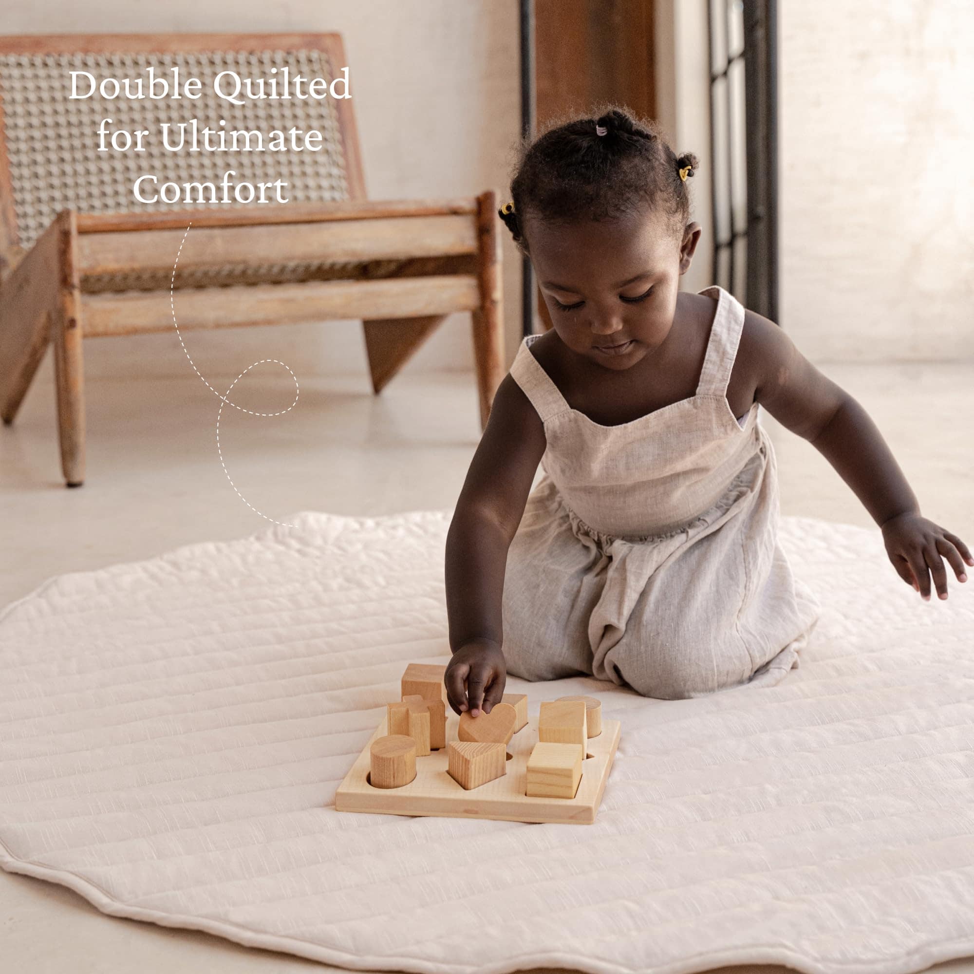 Tapete de juego de lujo reversible acolchado de algodón - Imagen 5