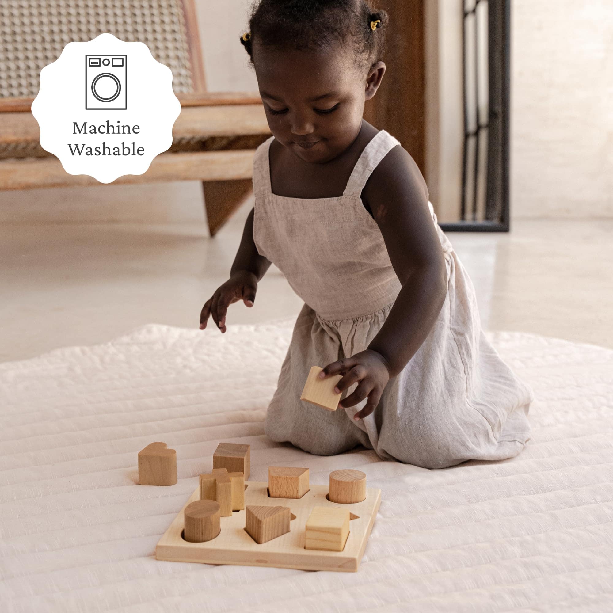 Tapete de juego de lujo reversible acolchado de algodón - Imagen 7