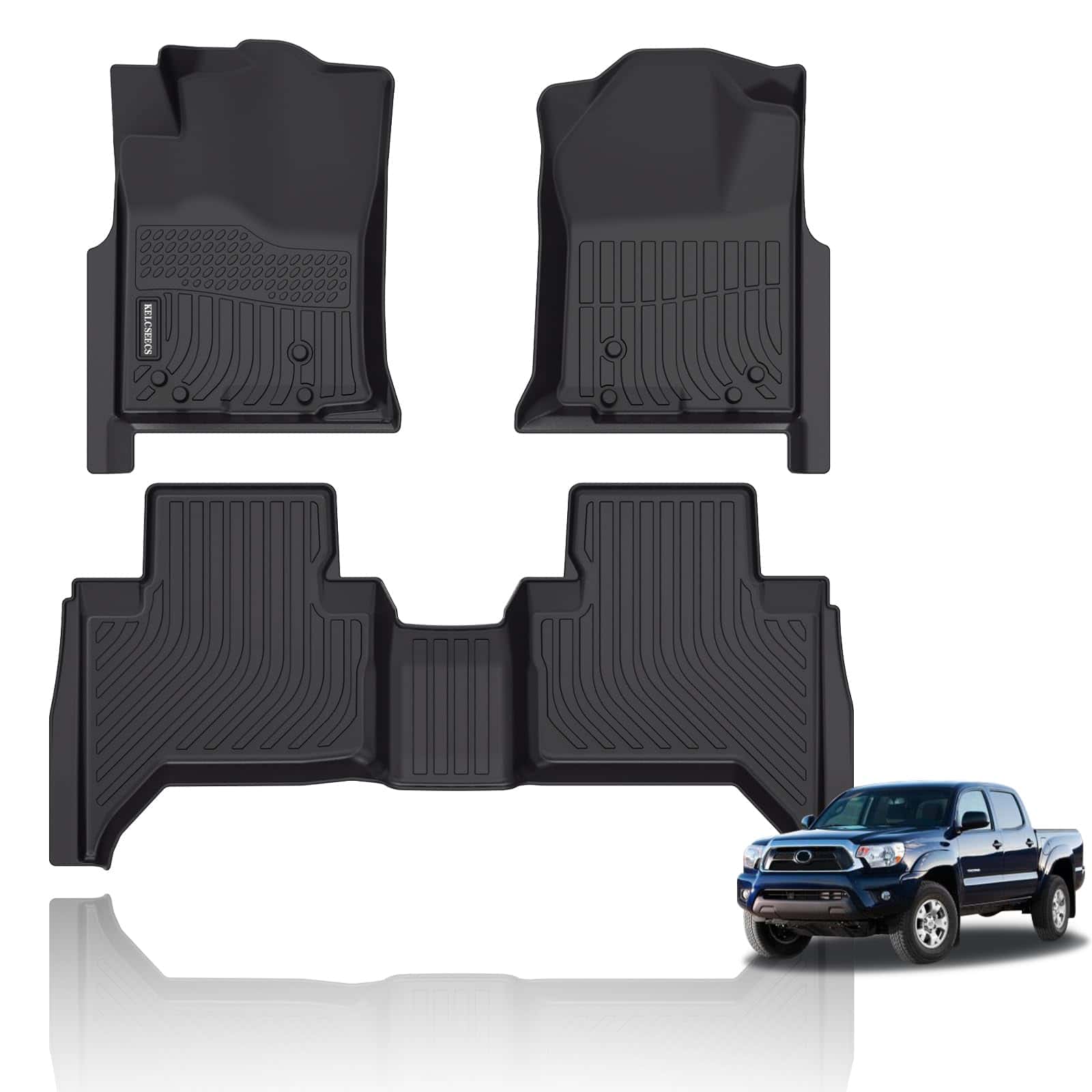 Tapetes All Weather KELCSEECS para Toyota Tacoma Double Cab