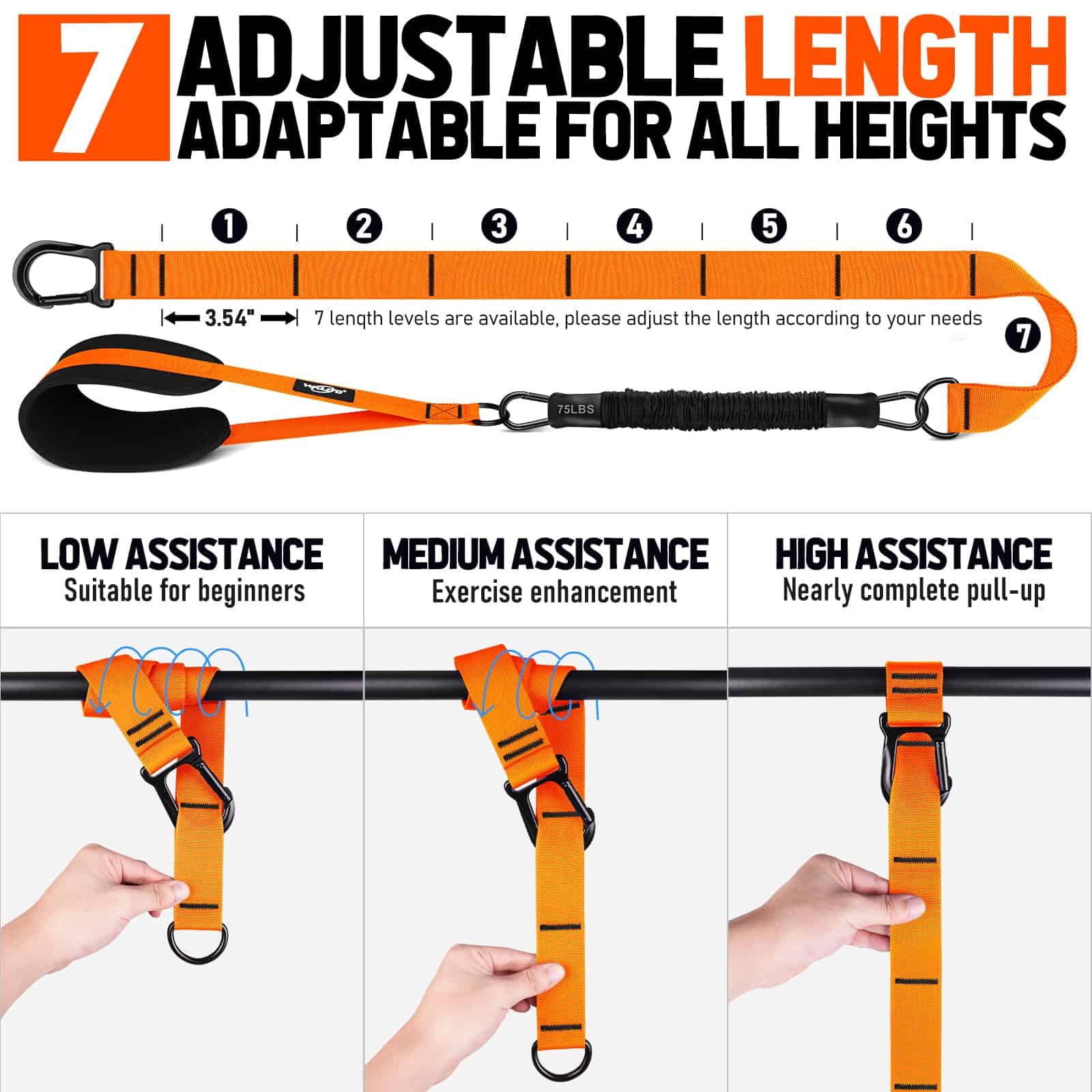 Bandas de Asistencia para Dominadas 300lbs, Bandas de - Imagen 5