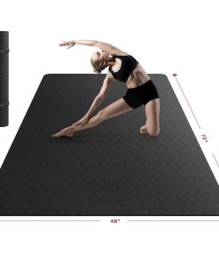 Tapete de Yoga Extra Grande HAPBEAR - -Negro